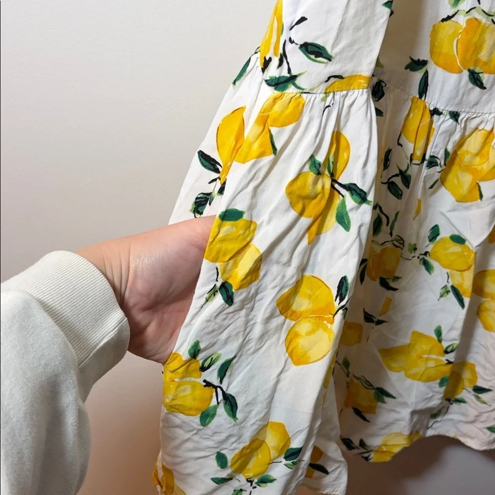 Kate Spade Lemon 🍋 Beach Flare Cover-up Romper - L